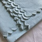 Tea cloth in pure linen aqua