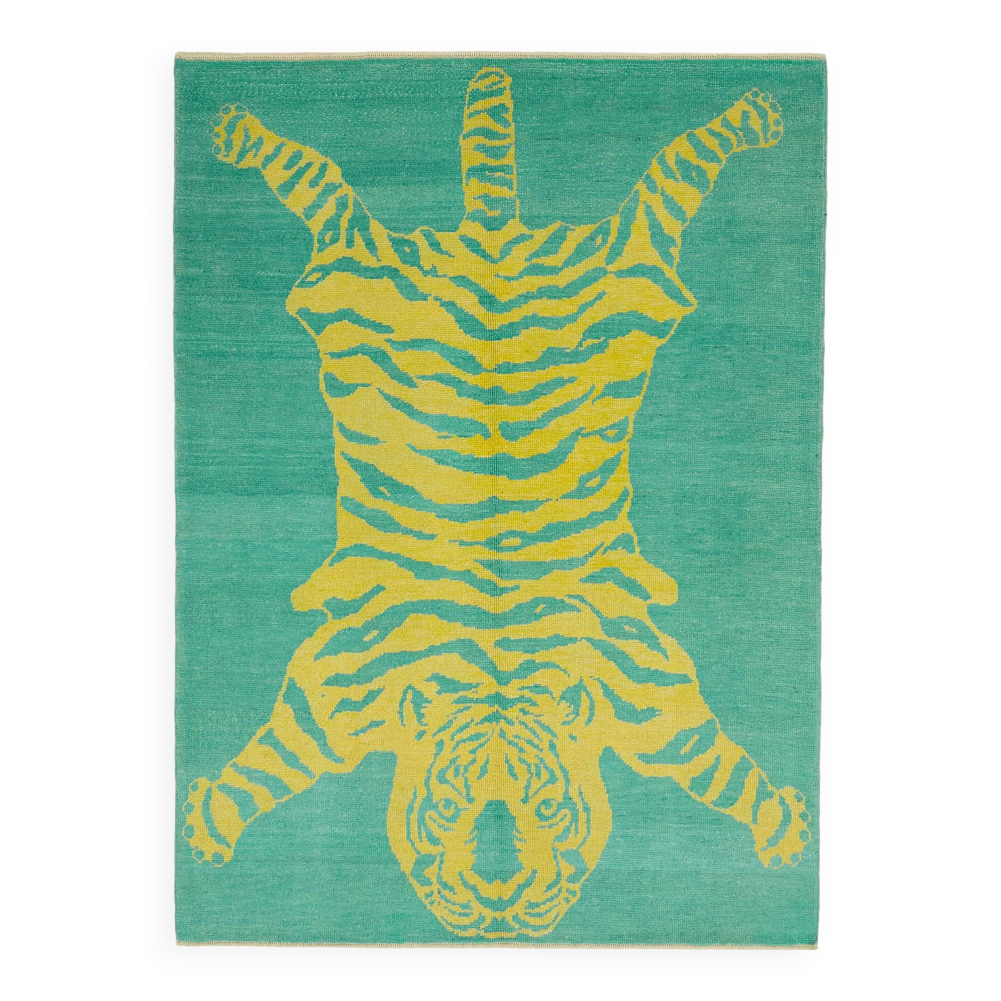 Turkish Handknotted Wool Tiger Rug  188 cm x 257 cm