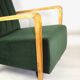 Fauteuil en velours olive, années 1970