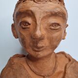 Lace bust in terracotta, 24 cm