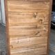 Ancienne glace de cheminée en bois - fin XIXe / début XXe