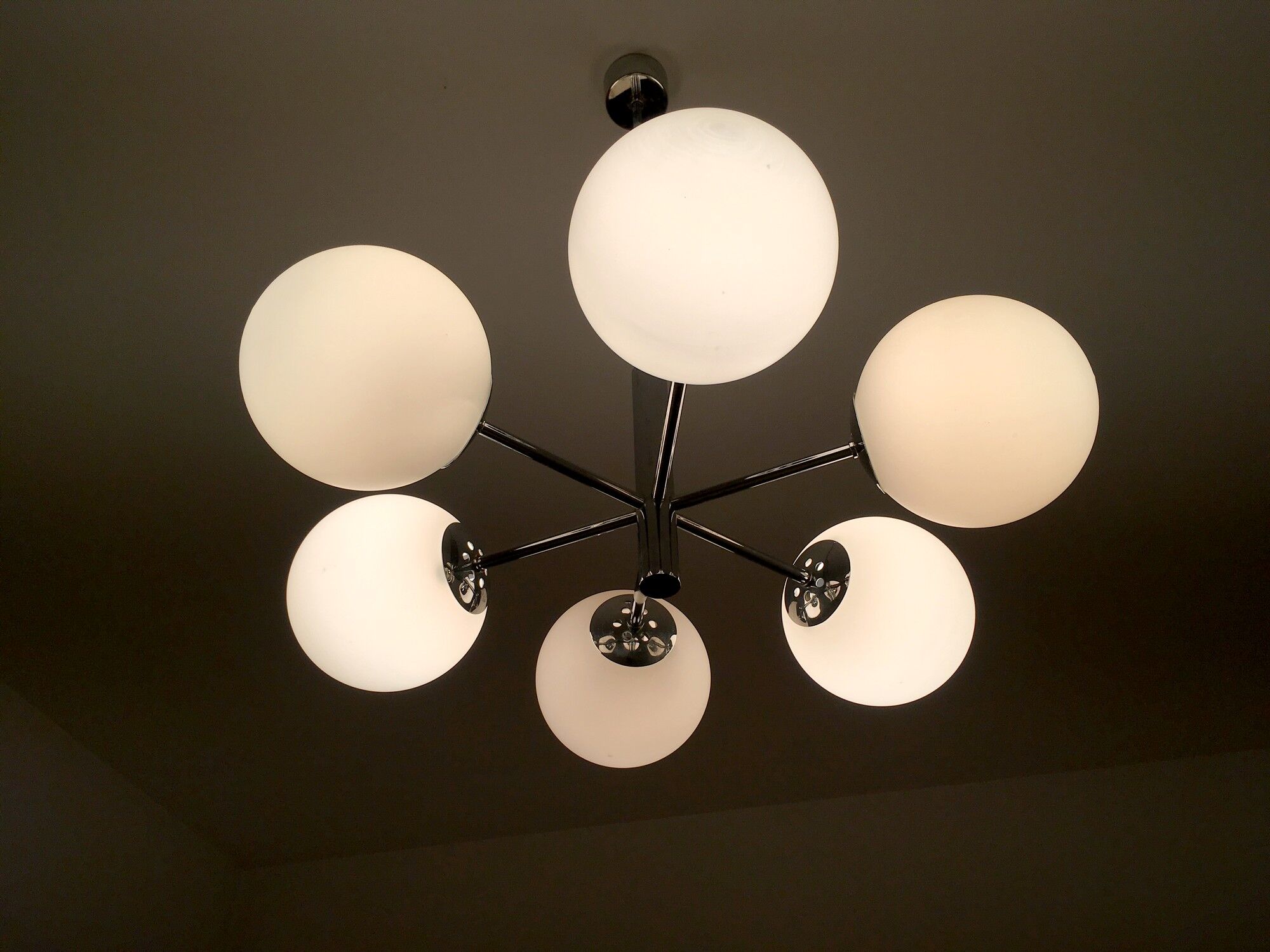 Chandelier vintage 70s chrome and _closes