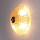 Carl Fagerlund Orrefors crystal wall or ceiling lamp, for Lyfa 1960s