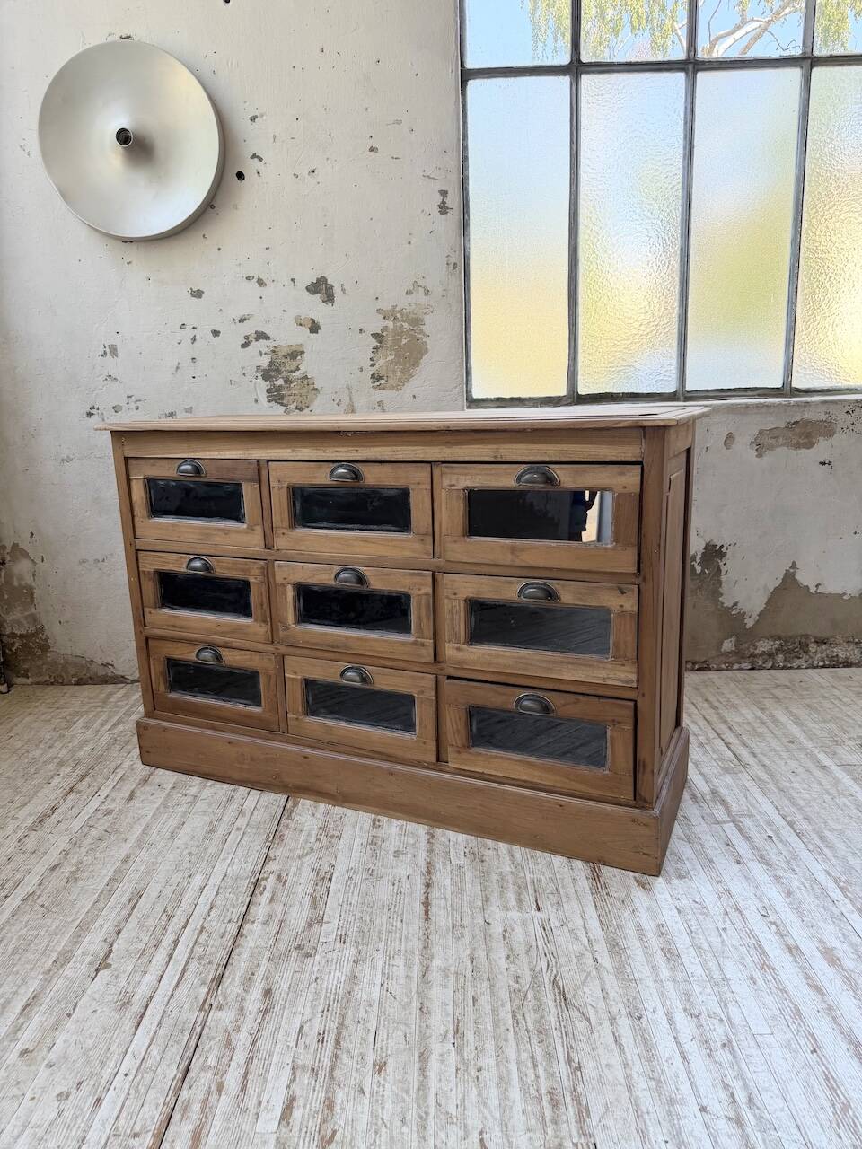 Grainetier meuble de métier en noyer 1950