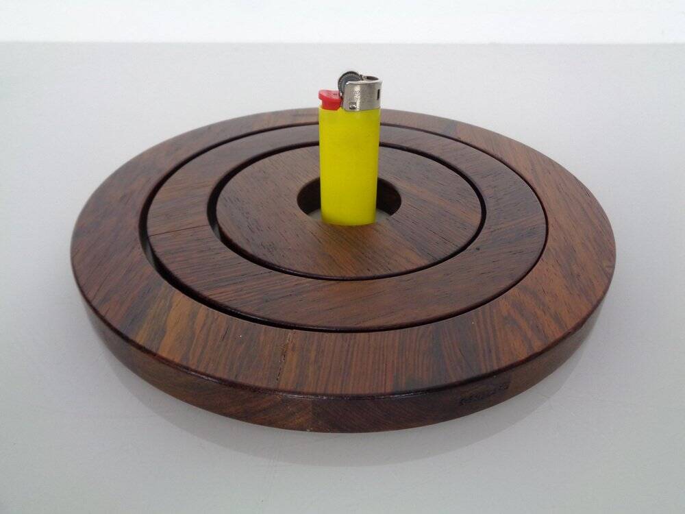 Danish Rosewood Coasters, 1960s, Set of 3