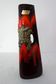 Large vintage Fat lava and enamel vase, H40cm