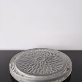 Under the plate and engraved glass bottle bottoms