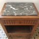 Bedside table wood & marble