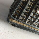 Old Bressan basket in blackened rattan