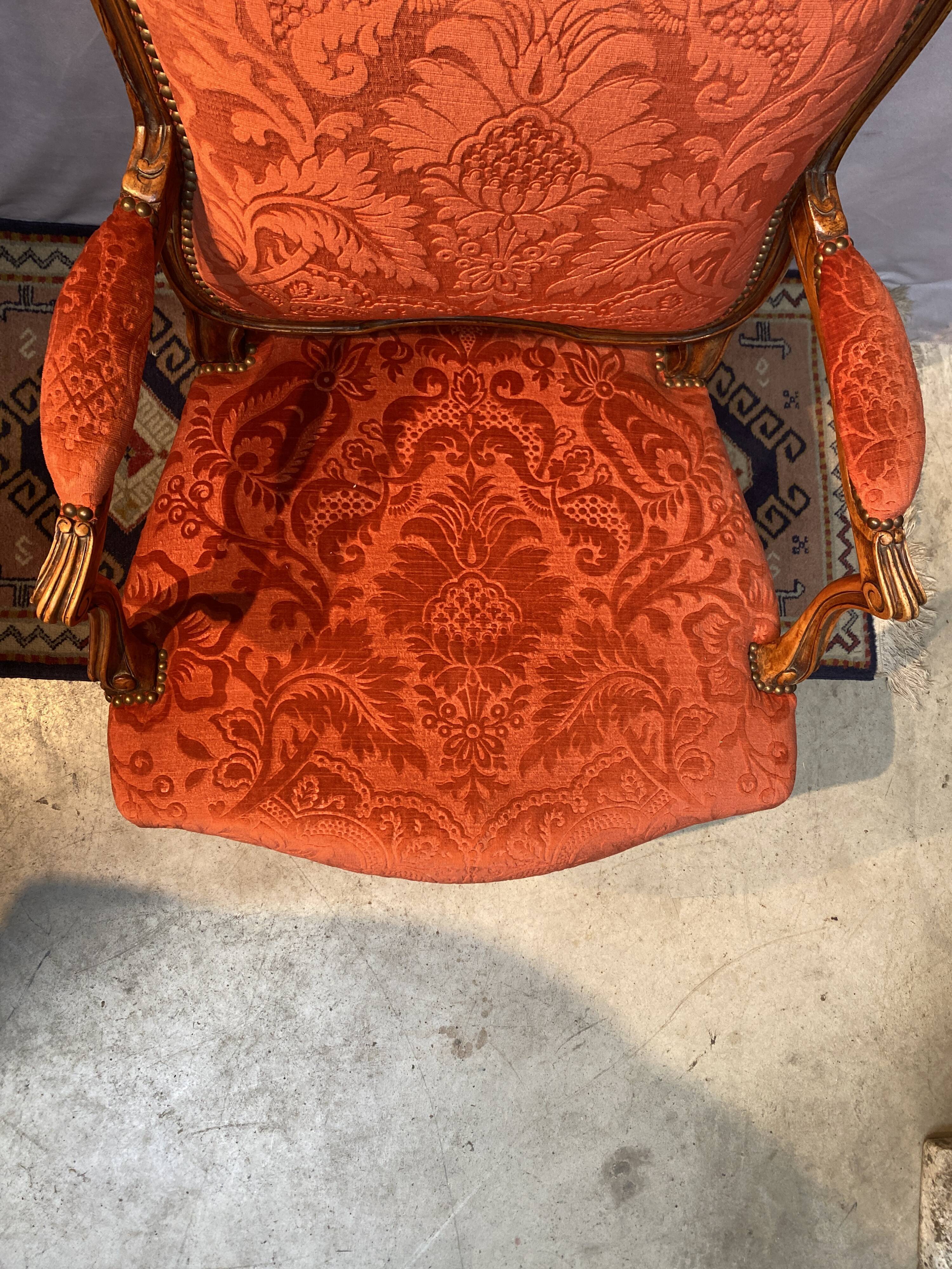 Walnut armchair louis XV