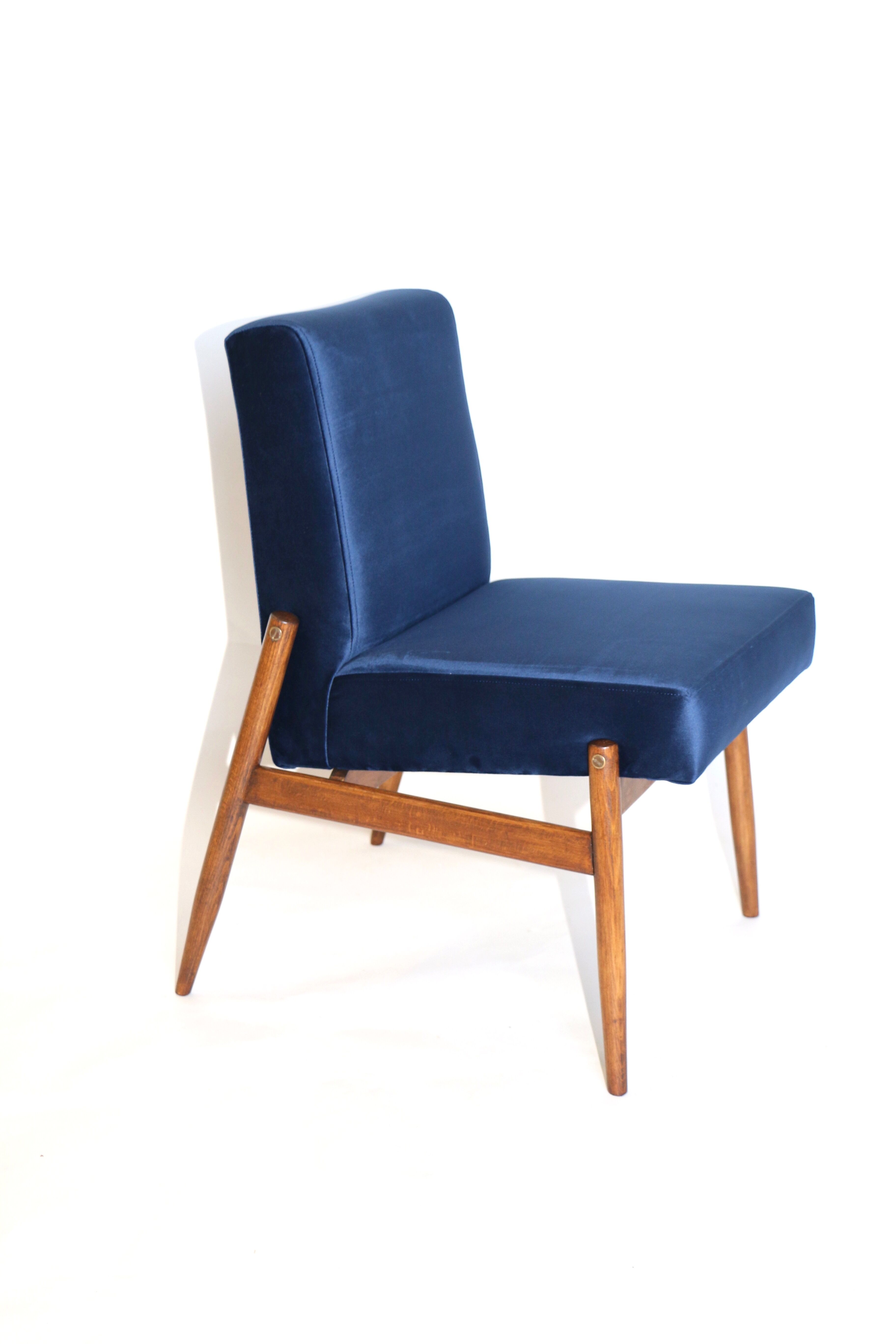 Ensemble de fauteuils en velours bleu