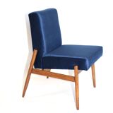 Ensemble de fauteuils en velours bleu