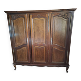 Armoire bois 2/3 penderie 1/3 lingère