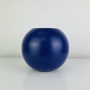 Blue ceramic round vase Asa West Germany, vintage