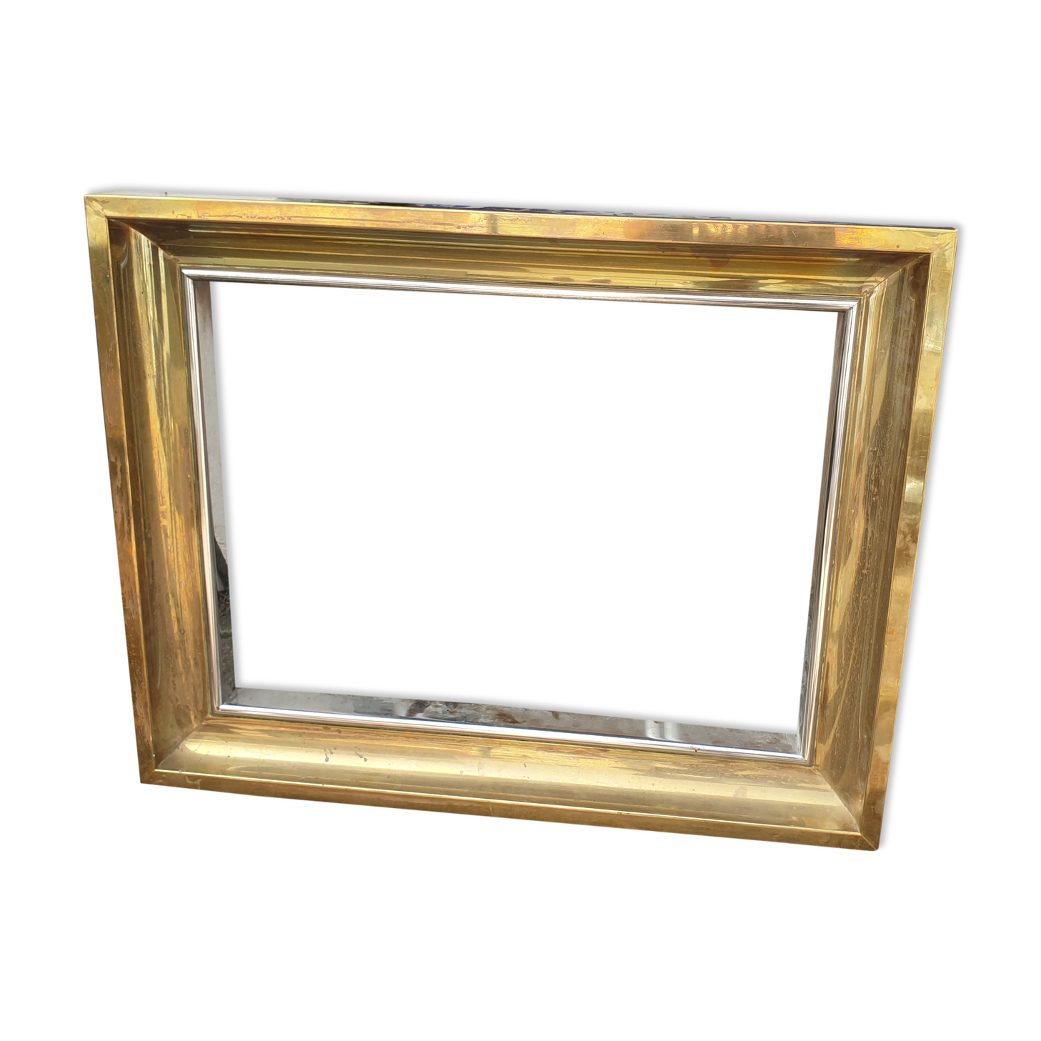 Brass frame fireplace
