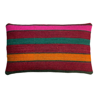 Housse de coussin vintage turque faite à la main, 30 x 50 cm