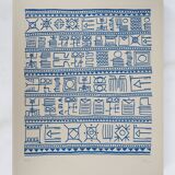 Yona FRIEDMAN: Pictograms of Genesis (Blue), signed original silkscreen