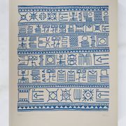 Yona FRIEDMAN: Pictograms of Genesis (Blue), signed original silkscreen