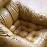 Percival Lafer MP-81 lounge chairs in yellow leather, Brazil 1970s