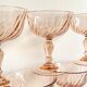 Set of 9 pink champagne coupe fruit coupe Rosaline Luminarc glasses