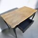 Black oak desk with honey top