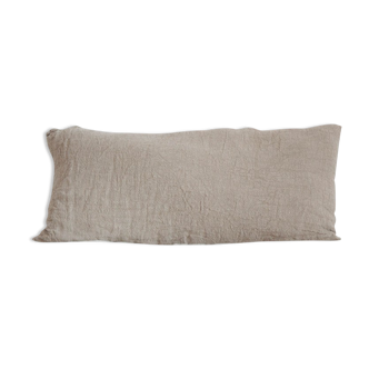 Coussin long en lin brut naturel