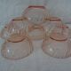 8 rosaline cups arcoroc twisted pink glass