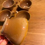 Ensemble de 5 tasses en grès vintage