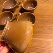 Ensemble de 5 tasses en grès vintage