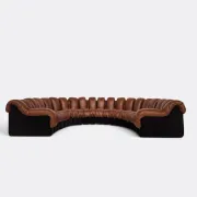 De Sede Ds600 Snake in cognac leather, 20 elements (in NEW CONDITION)!