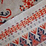 Vintage carpet Uzbek Bukhara handmade 127cm x 173cm 1960s, 1C491