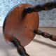 Pair of vintage turned wood tripod stools