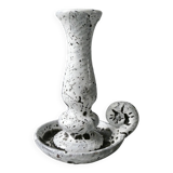 Cellar rat candle holder in white enamel stoneware, 60s-70s
