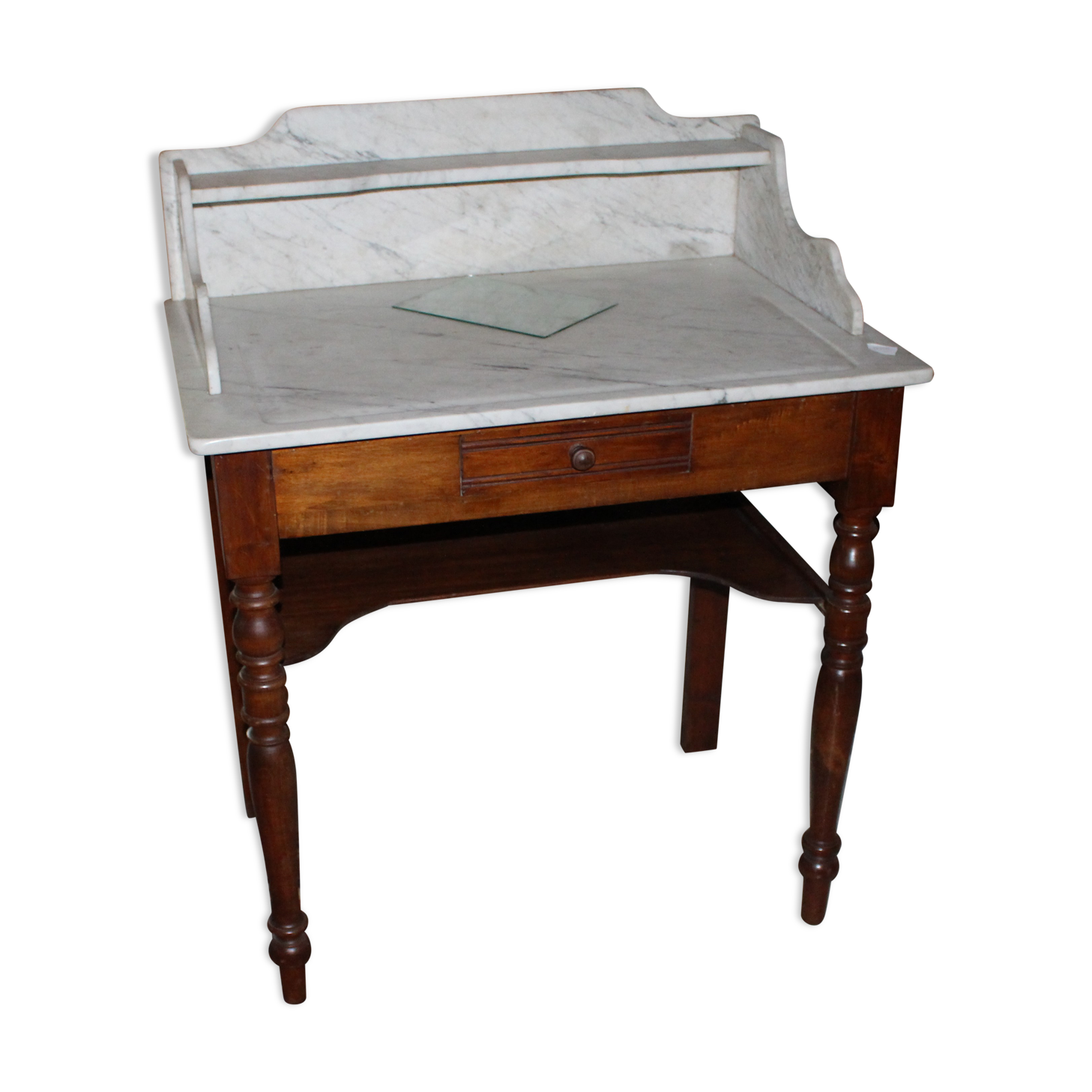 Marble and pine dressing table