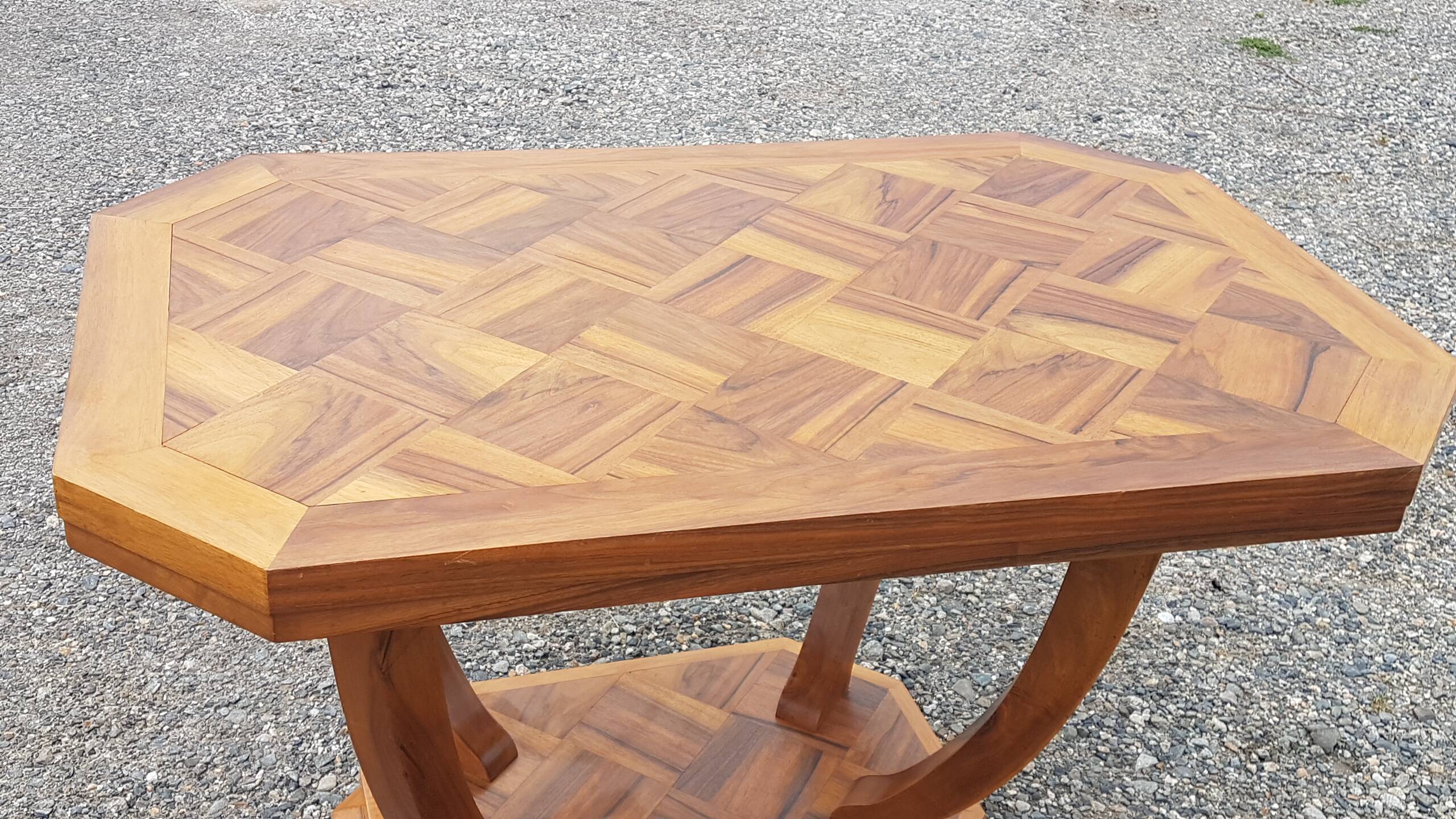 Beautiful Art Deco table in branded wood