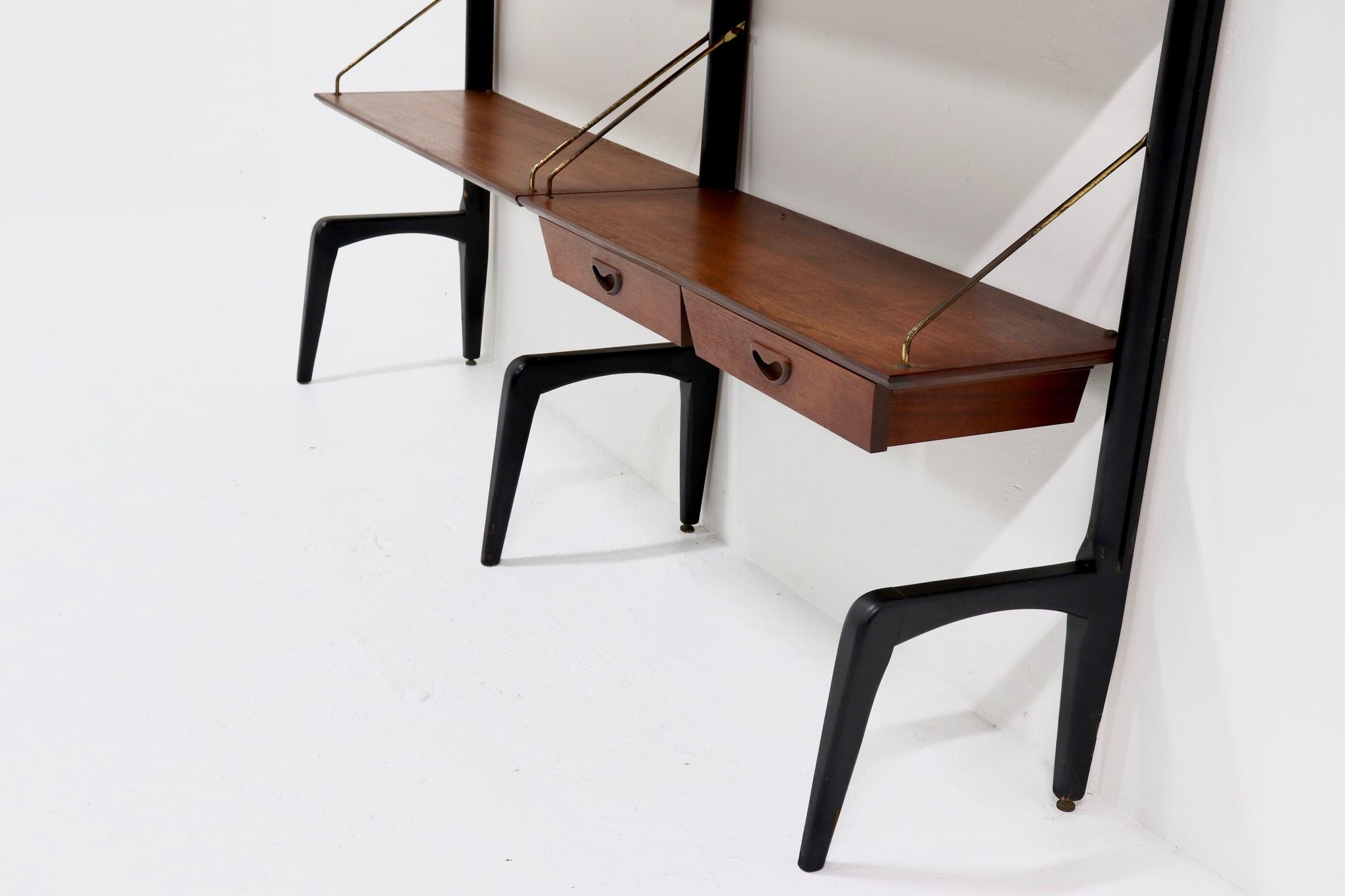 Teak Wall Unit by Louis van Teeffelen for WeBe 1950's