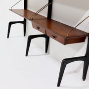 Teak Wall Unit by Louis van Teeffelen for WeBe 1950's