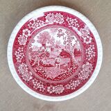 Assiettes plates rose anciennes