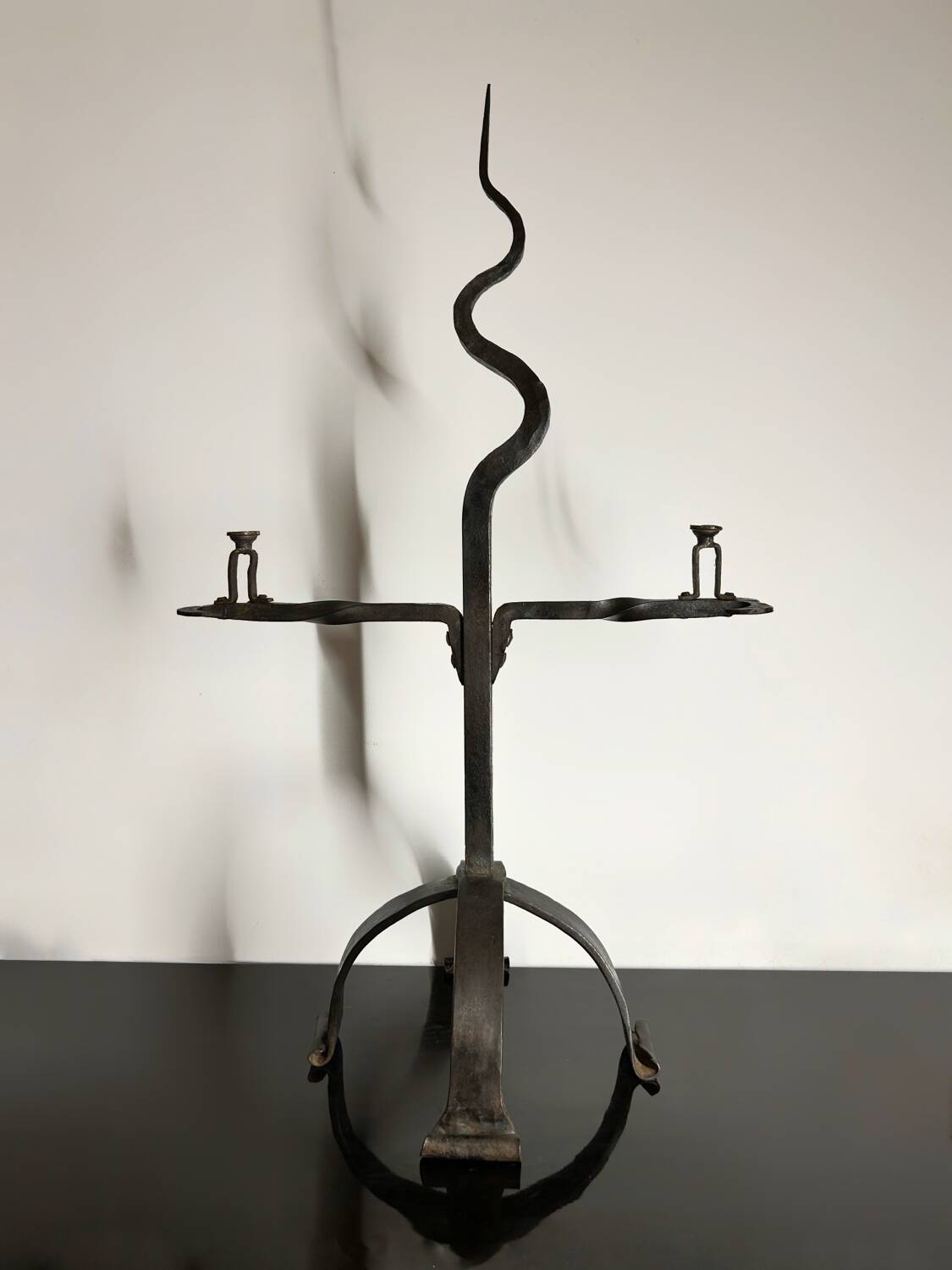 Grand chandelier brutaliste années 60