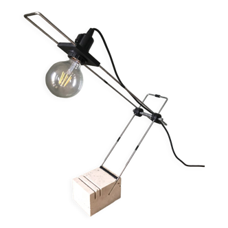 Lampe de bureau en travertin Fratelli Mannelli, années 1970