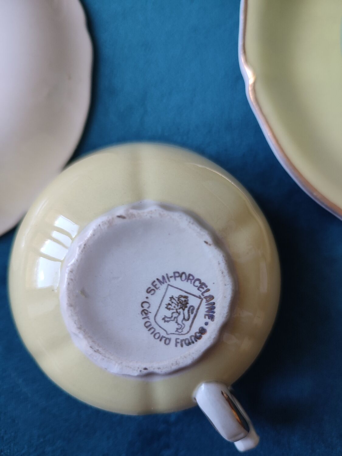 Colorful Trianon Céranord coffee service France