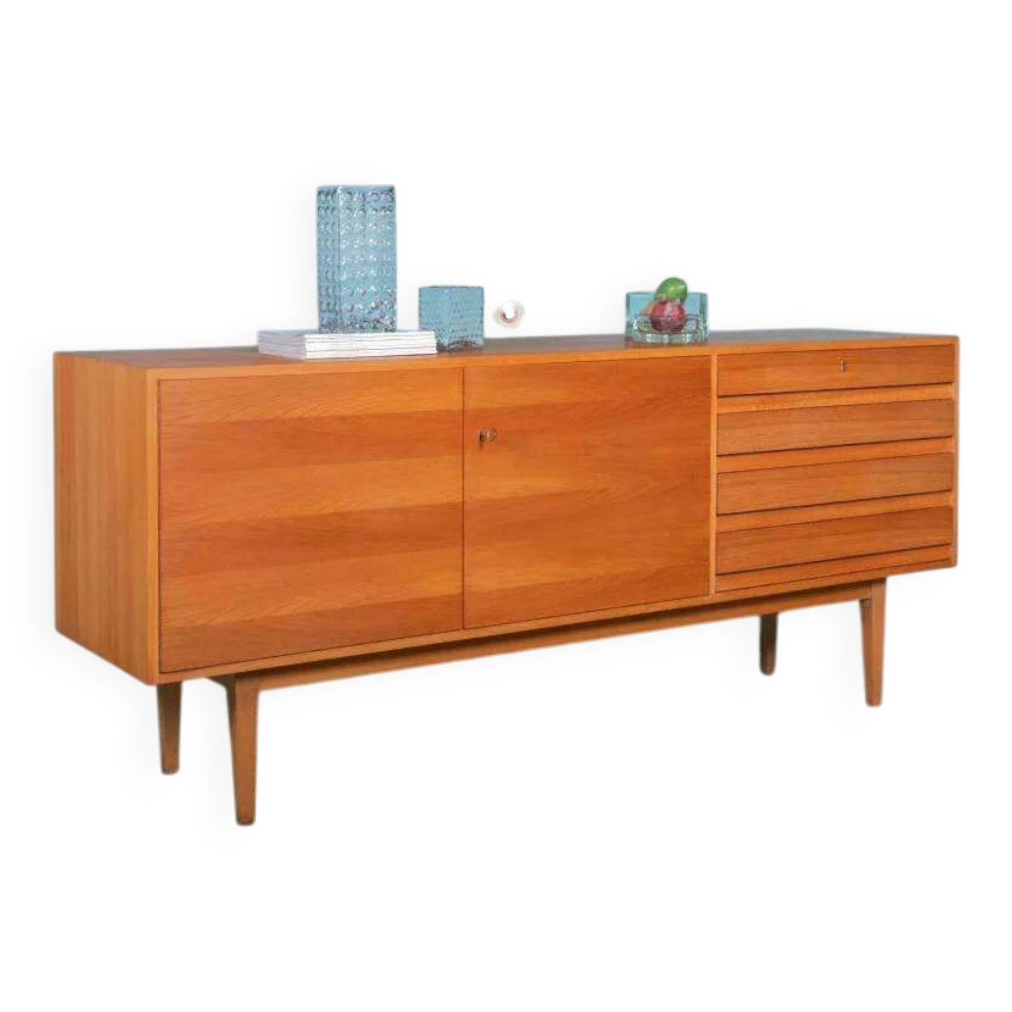 Vintage blond sideboard 60s minimalist credenza
