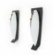 Vintage wall sconces in opaline glass and brass, 1950s, set of 2.