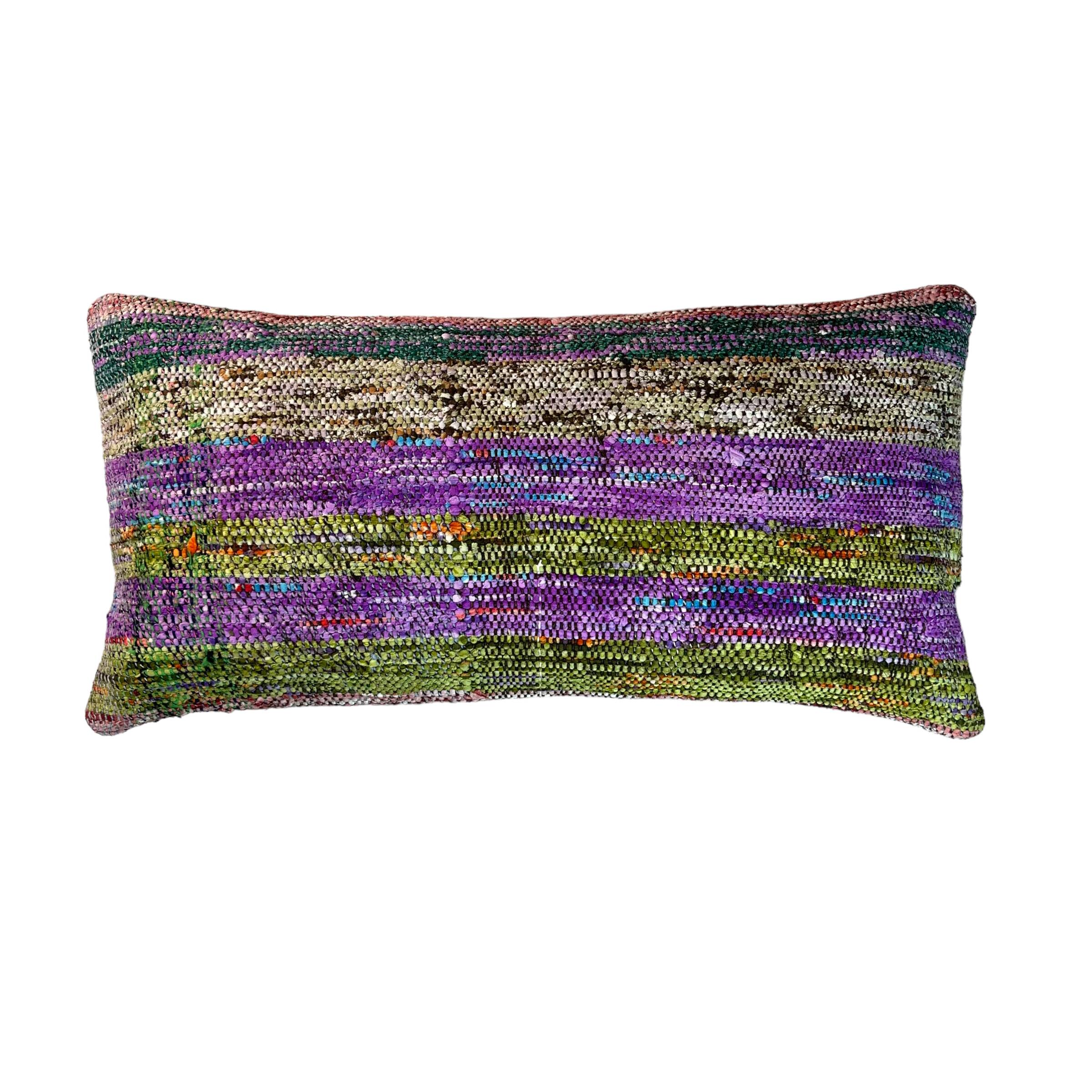 Vintage turkish kilim cushion cover , 30 x 60 cm