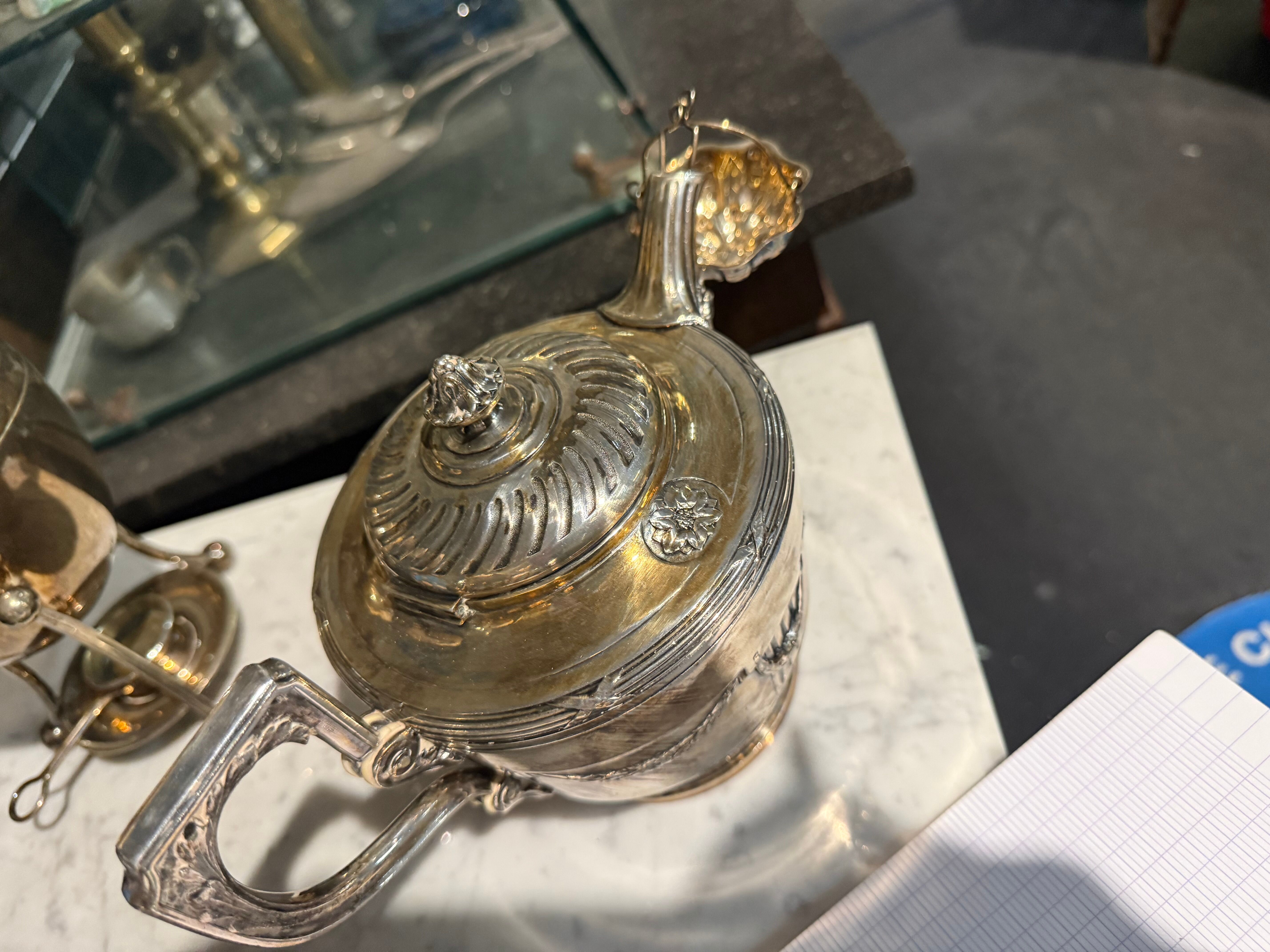 Silver-plated teapot