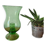 Biot bubble glass candle holder