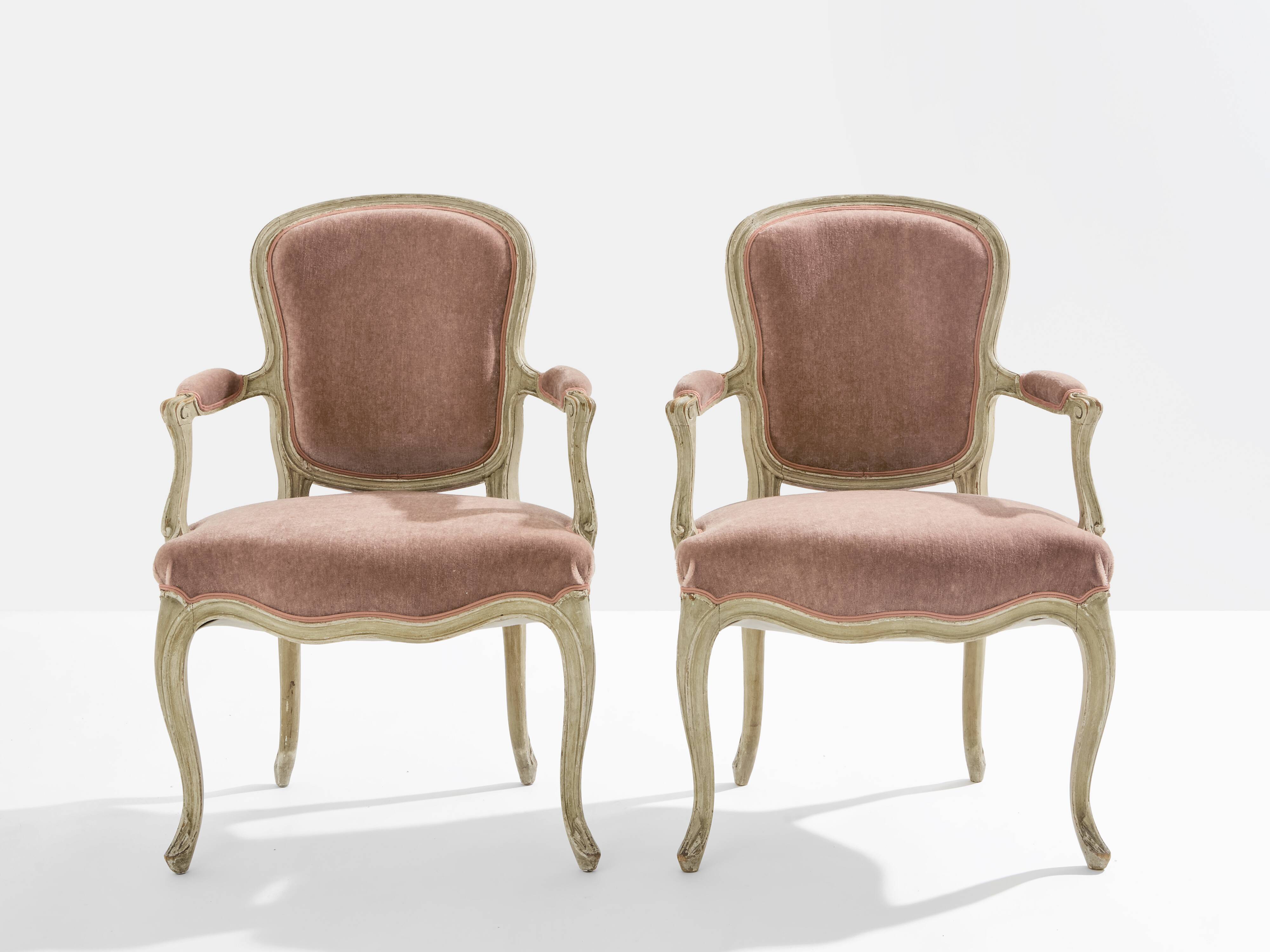 Pair of neo-classical Louis XV armchairs Maison Jansen 1940
