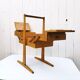 Old wooden folding sewing box