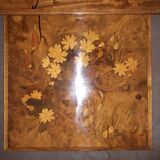 Set of 4 Gallé Nesting Tables with Magnolia Decor