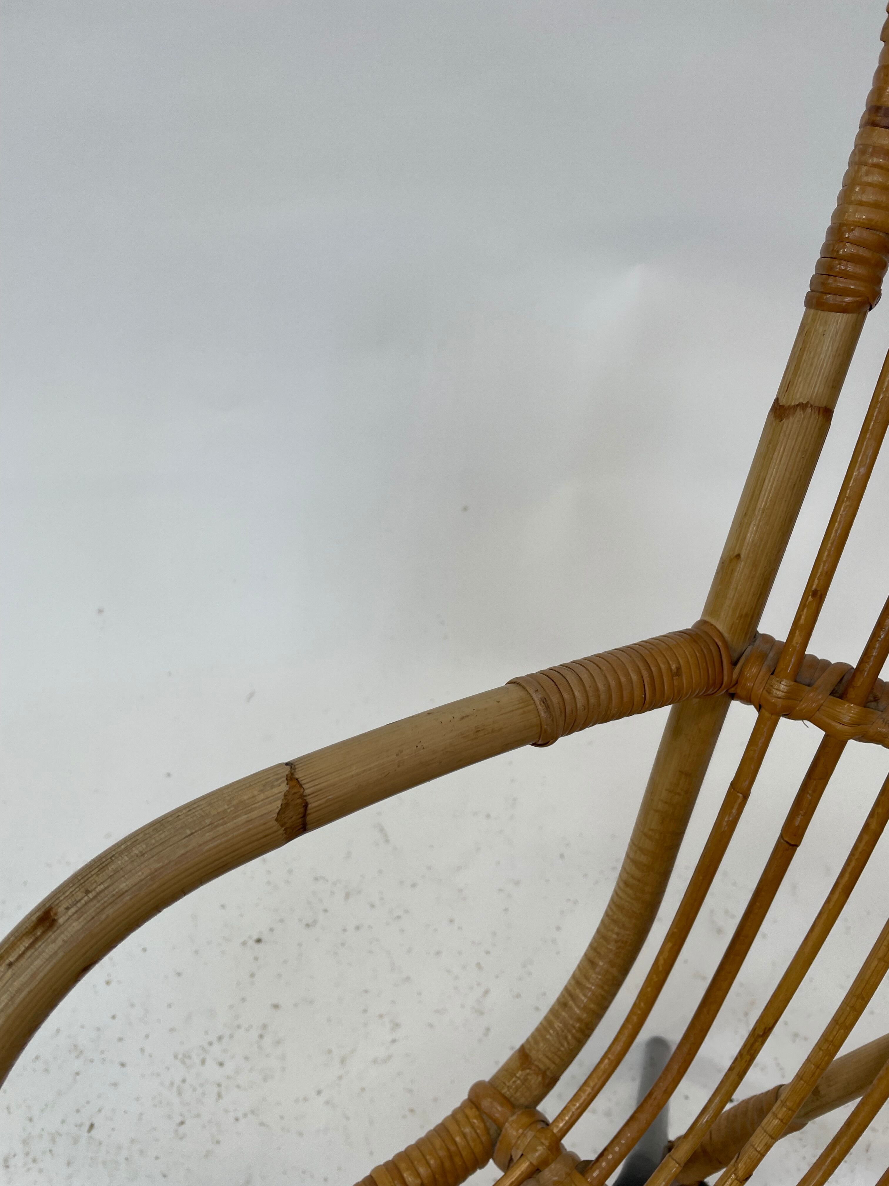 Vintage rattan chair by Dirk van Sliedregt Rohe Noordwolde 1960 in the Netherlands